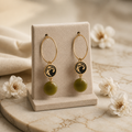 Olive and Element Polymer Clay Dangle Earrings