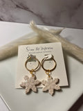 Christmas Snowflake Polymer Clay Dangle Earrings