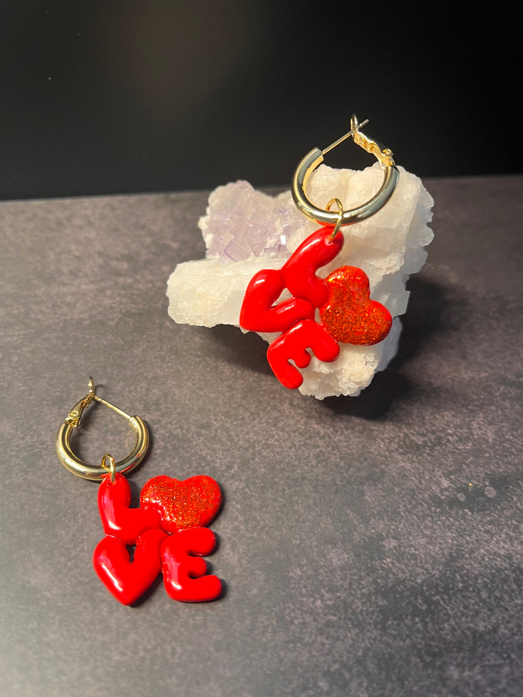 Love Polymer Clay Dangles