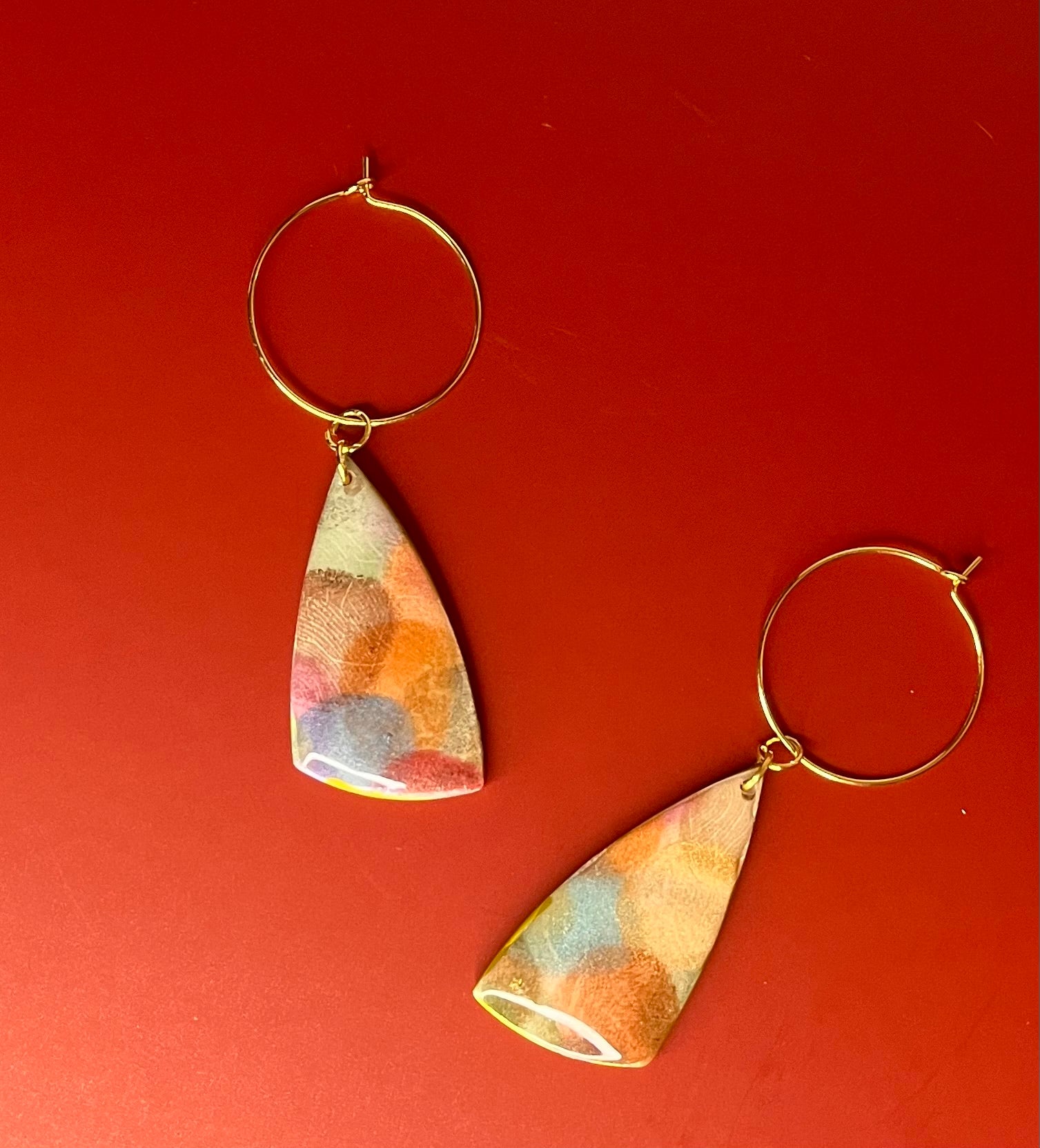 Fingerprint Polymer Clay Dangles