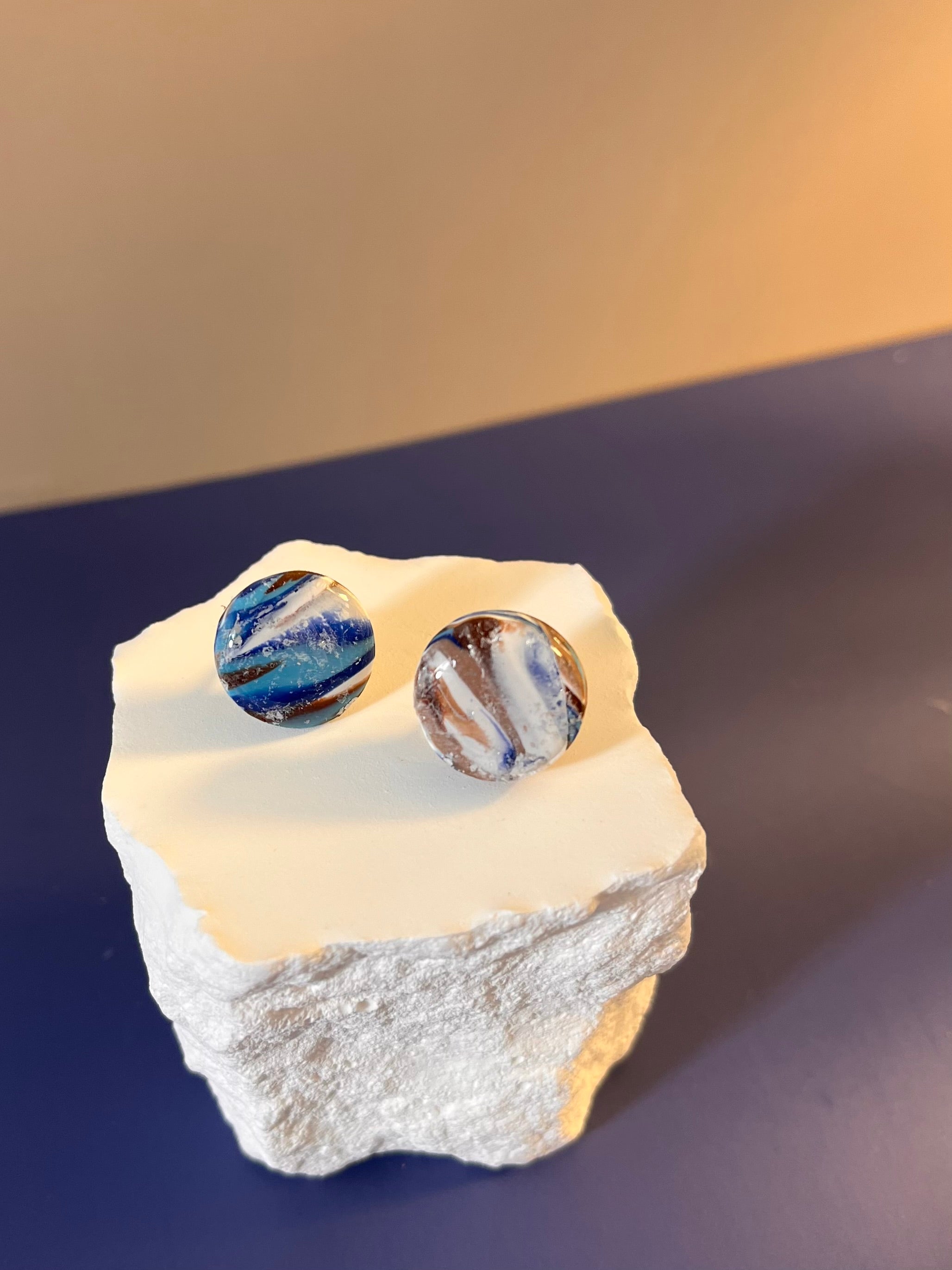 Blues with Browns Marbled Posts