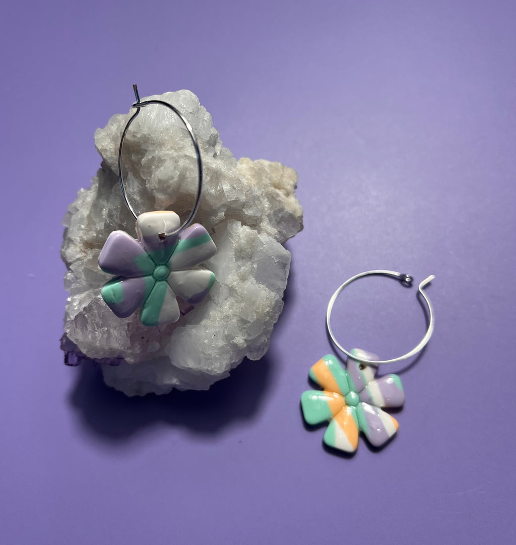 Springtime Square Flower Dangles