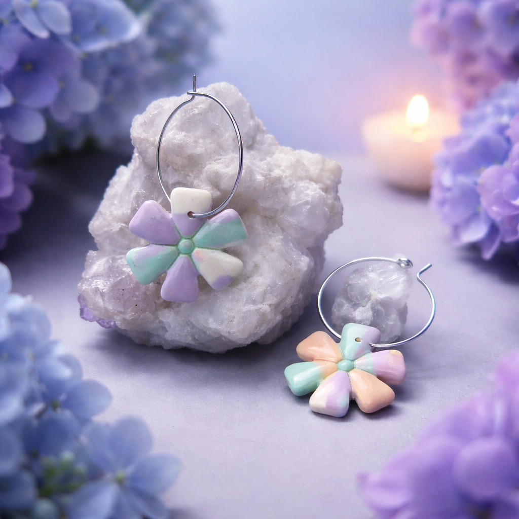 Springtime Square Flower Dangles