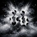 White & Black Polymer Clay Polka Dot Posts